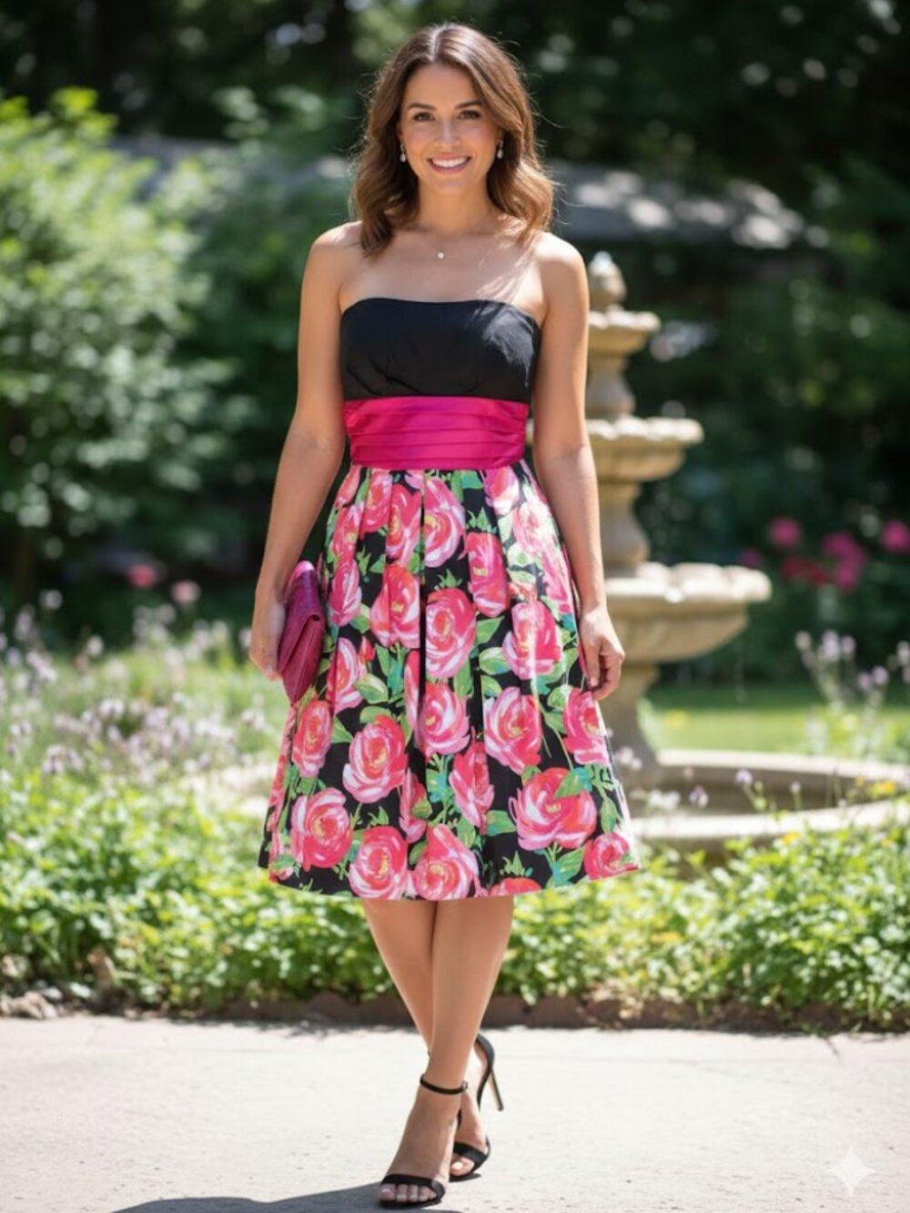 MADDY PAIGE  Jr’s Strapless Party‎ Dress  Strapless Black Bodice